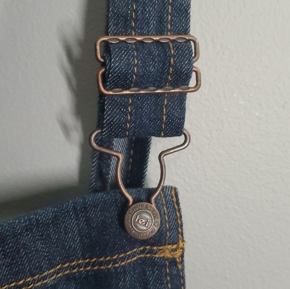 L.E.I Overalls Girls size XL X-large Blue Unisex youth Kids blue Jeans Lei - Picture 8 of 15